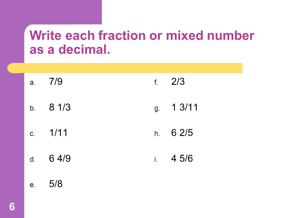 Write Decimals As Fractions Worksheet